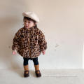 Girls Leopard Coat Thickened